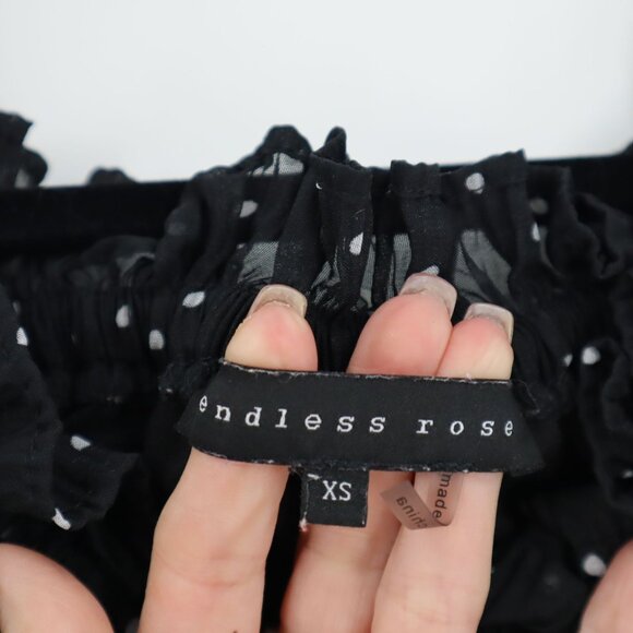 Endless Rose Sheer Top Womens XS Black Fairy Grunge Witchy Whimsigoth Romantic - Picture 2 of 9